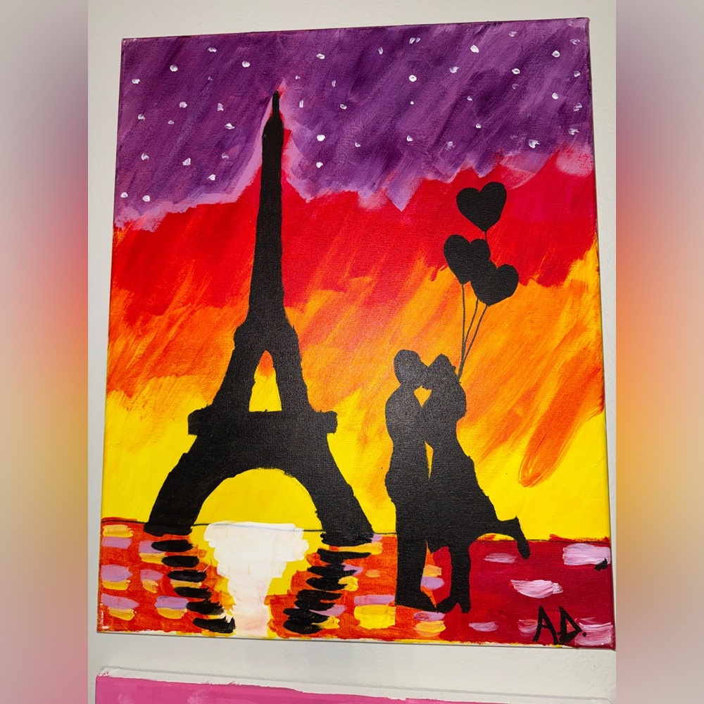 Romantic Eiffel Tower Canvas Art